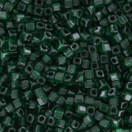 Miyuki square - cubes 1.8mm - Transparent dark.emerald SB18-156